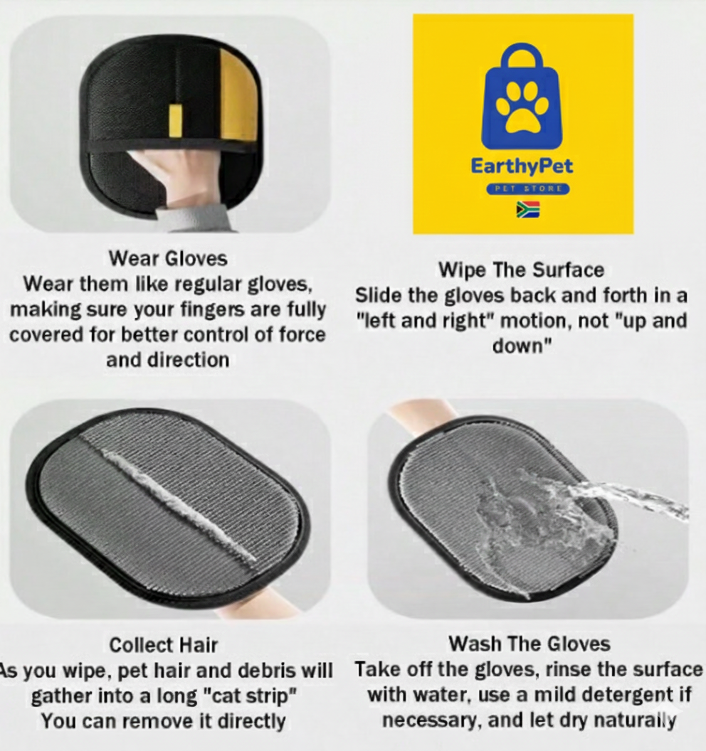 PET HAIR REMOVAL GLOVES